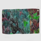 Zeewier of koralen van zee met golfeffect golfhanddoek (Horizontaal)