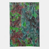 Zeewier of koralen van zee met golfeffect theedoek (Verticaal)