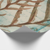 zeewier op Blauwgroen Cadeaupapier (Hoek)