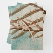  zeewier op Blauwgroen Inpakpapier Vel (In situ)