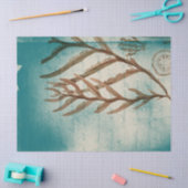 zeewier op Blauwgroen ontkoppeling Tissuepapier (Craft)