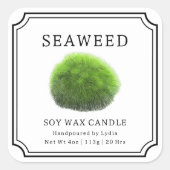 Zeewier Soja Was Kaars Label (Voorkant)