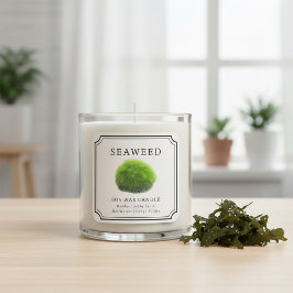 Zeewier Soja Was Kaars Label