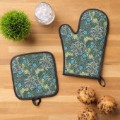 Zeewier, William Morris Ovenwant & Pannenlap Set (Top down)