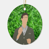 Zeewiergroen Keramisch Ornament (Links)