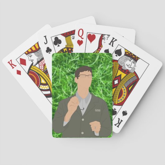 Zeewiergroen Pokerkaarten (Achterkant)