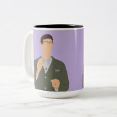 Zeewiergroen Tweekleurige Koffiemok (Voorkant links)