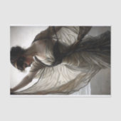 Zeewind danseres in taupe decoupage tissuepapier (Voorkant)