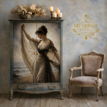 Zeewind danseres in taupe decoupage