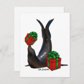 Zeewolf - kerstkaart (Voorkant / Achterkant)