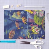 zeewonderen van het Koraal van de Grote Barrier Tissuepapier (Craft)