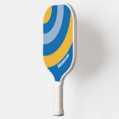 Zeezicht Cirkel Streep met Naam Pickleball Paddle (Links)
