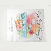 Zeezicht met drankjes | Tropische cocktails op het Wandkleed (Voorkant (horizontaal))