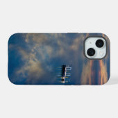 Zeezicht met lucht iPhone 15 case (Achterkant horizontaal)
