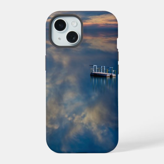 Zeezicht met lucht iPhone 15 case (Achterkant)