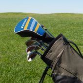Zeezicht met strepen en naam golfheadcover (Insitu)