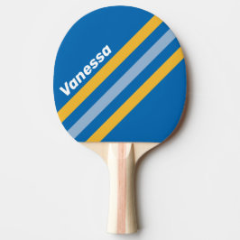 Zeezicht Schuine Strepen met Naam Tafeltennisbatje