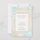 zeezijde kust elegante Vertical RSVP-kaart RSVP Kaartje (Voorkant)