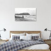 Zeezijde, Oregon Bathers en Tillimook Head Canvas Afdruk (Insitu (Slaapkamer))