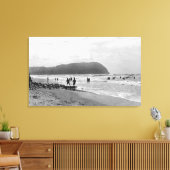 Zeezijde, Oregon Bathers en Tillimook Head Canvas Afdruk (Insitu (Woonkamer))