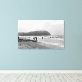 Zeezijde, Oregon Bathers en Tillimook Head Canvas Afdruk (Insitu (Houten vloer))