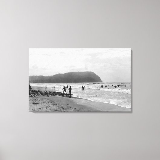 Zeezijde, Oregon Bathers en Tillimook Head Canvas Afdruk (Voorkant)