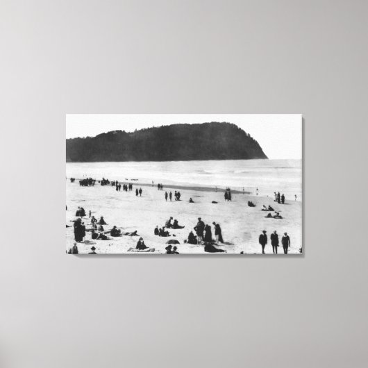 Zeezijde, Oregon Beach en Tillamook Head Canvas Afdruk (Voorkant)
