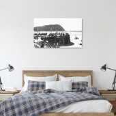 Zeezijde, oregon Turnround en Tillamook Head Canvas Afdruk (Insitu (Slaapkamer))