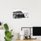 Zeezijde, oregon Turnround en Tillamook Head Poster (Thuiskantoor)