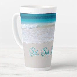 Zeezijde Strand Spreuk Hoge Latte Mok
