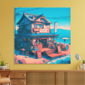 Zeezijdige Lofi Dromen Canvas Afdruk (Insitu (Woonkamer))