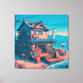 Zeezijdige Lofi Dromen Canvas Afdruk (Voorkant)