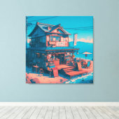 Zeezijdige Lofi Dromen Canvas Afdruk (Insitu (Houten vloer))