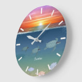 Zeezonsopgang, zeeen schildpadden en parels grote klok (Hoek)