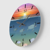 Zeezonsopgang, zeeen schildpadden en parels grote klok (Hoek)