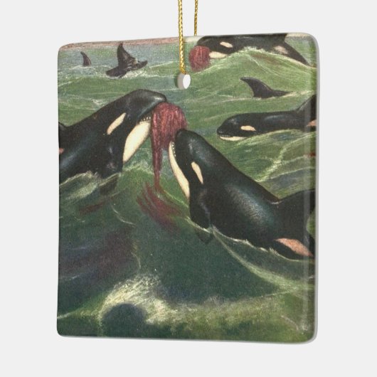 zeezoogdieren keramisch ornament (Links)