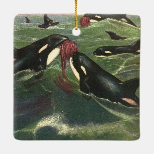 zeezoogdieren keramisch ornament (Achterkant)