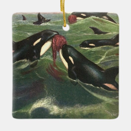  zeezoogdieren keramisch ornament (Voorkant)