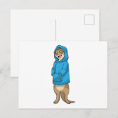 Zeezwal met hoodie briefkaart (Voorkant / Achterkant)