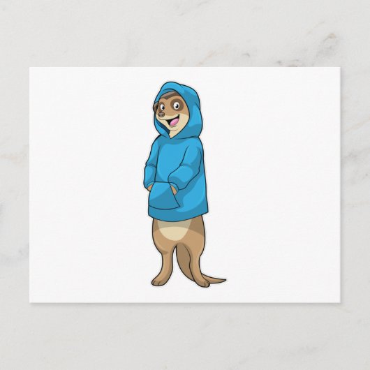 Zeezwal met hoodie briefkaart (Voorkant)