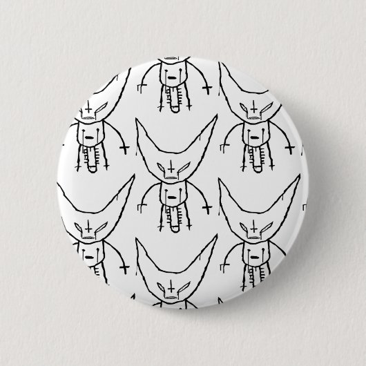 ZEF Devil Dik Ronde Button 5,7 Cm (Voorkant)