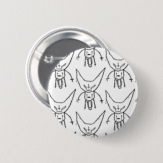 ZEF Devil Dik Ronde Button 5,7 Cm (Voorkant /achterkant)