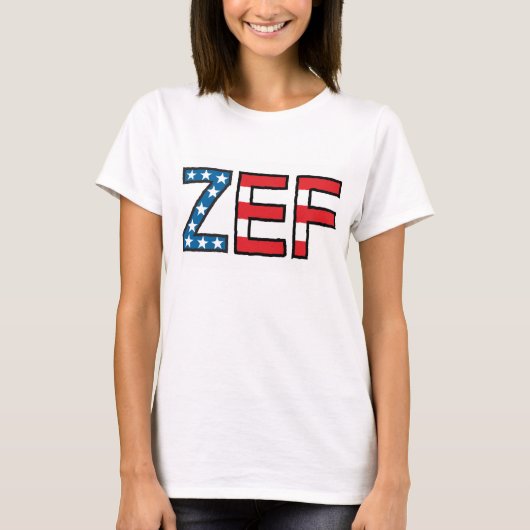 ZEF sterren en strips T-shirt voor vrouwen (Voorkant)