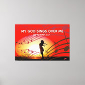 Zefanja 3:17 | MIJN GOD ZINGT OVER MIJ | CHRISTELI Canvas Afdruk (Voorkant)