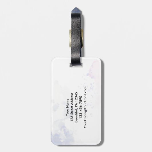 Zefanja 3:17 Zijn Liefde zal uw angsten kalmeren B Bagagelabel (Achterkant verticaal)