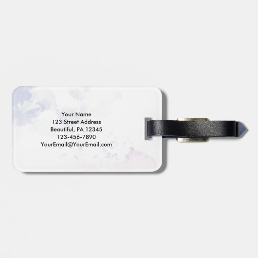 Zefanja 3:17 Zijn Liefde zal uw angsten kalmeren B Bagagelabel (Achterkant horizontaal)