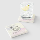 Zefanja 3:17 Zijn Liefde zal uw angsten kalmeren B Stenen Onderzetter (Zijkant)