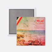 zEG011 HURGHADA, Rood Zee, Mamya Beach, Fridge Magneet (Voorkant / Achterkant)