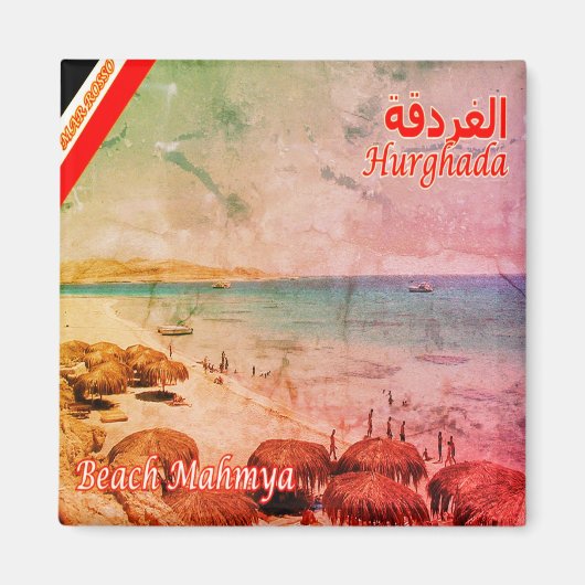 zEG011 HURGHADA, Rood Zee, Mamya Beach, Fridge Magneet (Voorkant)