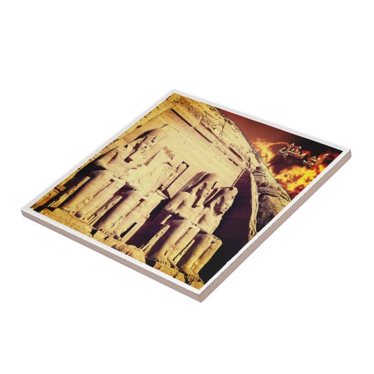 zEG023 ASSUAN, Egypte, Abu Simbel, Afrika, Tegeltje (Zijkant)